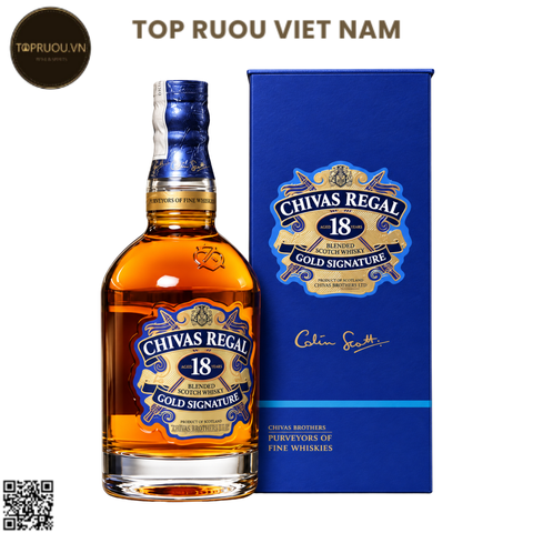 Whisky Chivas Regal 18 Gold (Mẫu Chai Lùn) - 700ml - 40% - Scotland