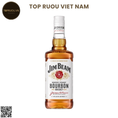 Whisky Jim Beam White Kentucky Straight Bourbon - 1000ml - 40% - Mỹ
