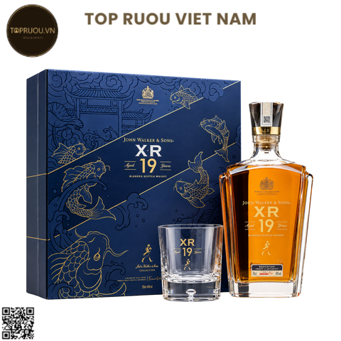 Hộp Quà Whisky Johnnie Walker XR 19 (Kem Túi Giấy Hãng) - 700ml - 40% - Scotland