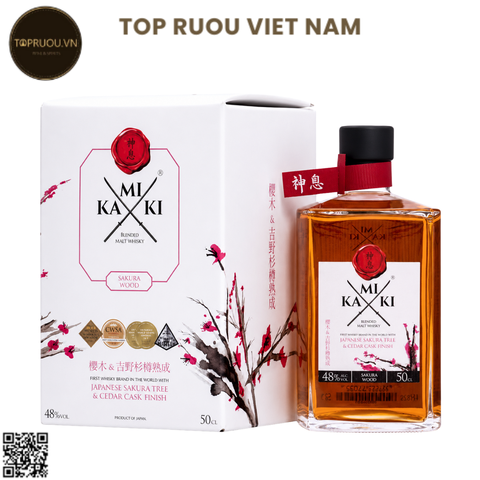 Whisky Kamiki Sakura Wood - 500ml - 48% - Nhật Bản