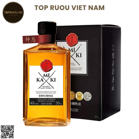 Whisky Kamiki Blended Malt - 500ml - 48% - Nhật Bản