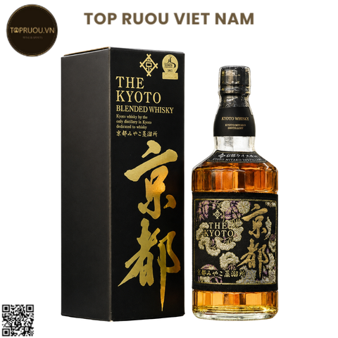 Whisky Kyoto Nishijin Ori Kuro-Obi (Black - Blend - Ex-bourbon Barrels) - 700ml - 46% - Nhật Bản