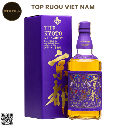 Whisky Kyoto Nishijin Ori Murasaki-Obi (Purple - Malt - American White Oak) - 700ml - 43% - Nhật Bản