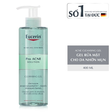 Gel Rửa Mặt Eucerin Cho Da Nhờn Mụn 400ml