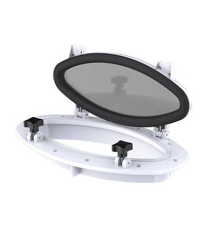 Cửa Sổ Vách Cano , Nhựa ABS Dạng Oval 323mm, Porthole ovan SFPP1-03