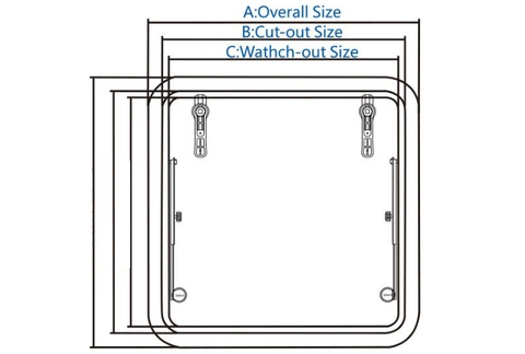 Cửa Chớp Khung Nhôm Cano Kính Cường Lực Kích Thước 675x675mm, Cho Tàu Cano