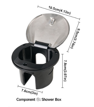 Nắp Đậy Vòi Xịt Rửa Sàn Tàu Du Thuyền Cao Cấp Boat Shop , Chất Liệu Inox 316 , Mã 46170