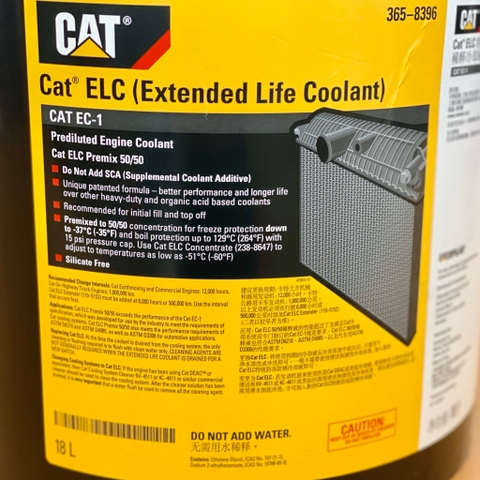 Nước Làm Mát CAT 18L ELC ( CATERPILLAR  ELC 365-8396) ( Nước Làm Mát) Premixed 18L; 3658396D 365-8396