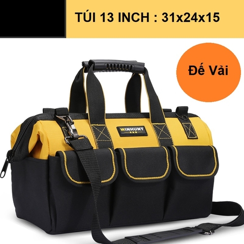 Túi Dụng Cụ Winhunt 13 inch, Màu Vàng,  kích thước 32x16x25cm, nặng 0.8 kg