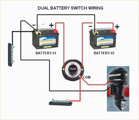 [ĐÔI] Công tắc ngắt mạch đôi , 3 Cọc  Tiếp Điểm, Cho 2 Ắc Quy MT311-1-2