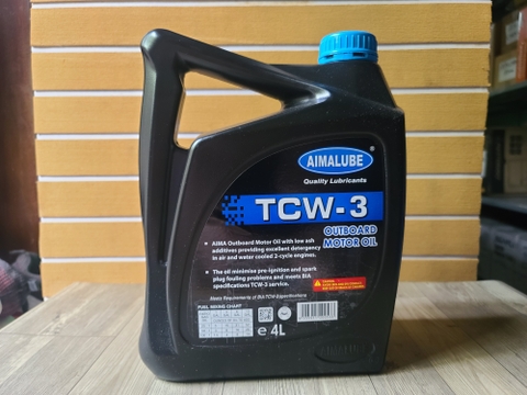Nhớt 2 Thì AIMALUBE TCW3 - dung tích 4 Lít Cho Động Cơ 2 Kỳ, Cano 2 Thì , Xăng Pha Nhớt Tỷ Lệ 1:30