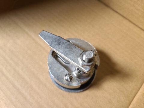 Khóa Tròn Nắp Hầm Inox 316, Đường Kính 61.5mm, ( Có Chìa Rời ) Có Khóa Gạt, Mã S31138