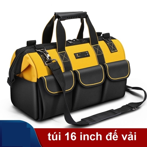 Túi Dụng Cụ Đế Vải Siêu Bền Winhunt 16 inch, Màu Vàng, kích thước 36*17*25 cm, nặng 0.8 kg