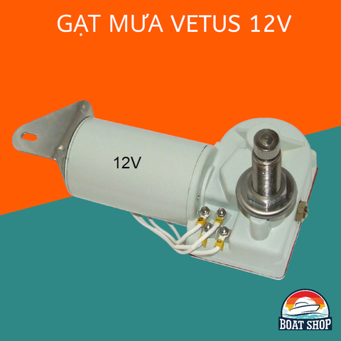 12V Motor gạt Mưa Vetus RW01A 12V, Trục 50mm, 16 Răng Rơ Nia, Dành Cho Tàu Thuyền Hàng Hải Cano