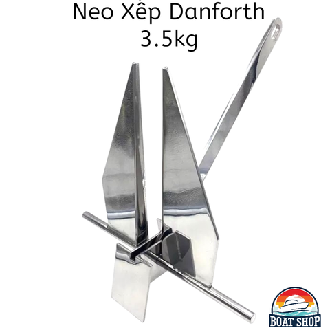 Inox 316 - Neo Danforth Thép Không Gỉ INOX 316L Mài Bóng, Nặng 3.5Kg Mã S30859-3.5