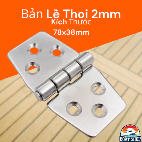 Bản Lề Thoi Dày 2mm Inox 316, Kích Thước 78x38mm, Mã S31003