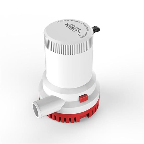 Bơm nước lườn không tự động, mã: SFBP2-G2000-01, điện áp: 24V, lưu lượng 2000 GPH, ống 29mm