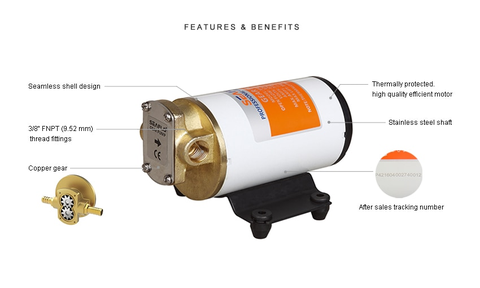 Bơm Nhớt Bánh Răng , Điện 12V, Lưu Lượng 12Lit/ Phút