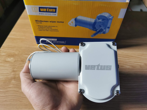 12V Motor gạt Mưa Vetus RW01A 12V, Trục 50mm, 16 Răng Rơ Nia, Dành Cho Tàu Thuyền Hàng Hải Cano