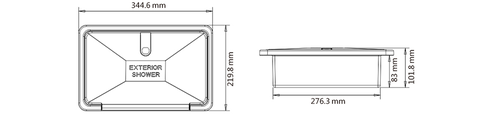 Hộp Vòi Tắm Hoa Sen Cho Tàu Cano,  Gắn Với Bơm Áp Xe RV Chất Liệu Nhựa ABS, Kích Thước 276x344mm, Mã SFES1-01