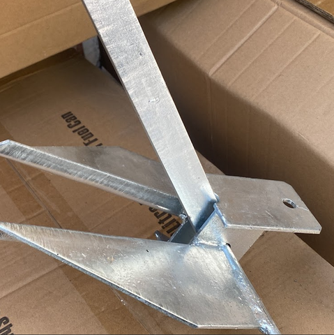 Neo Xếp 5Kg Danforth Thép Mạ Kẽm, Cho Tàu Cano, Nặng 5kg, Tặng Kèm Dây 20 mét, Mã BS30858-5