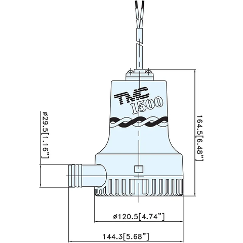 Bơm Nước Lườn Không Tự Động TMC TMC-03606, Lưu Lượng 1500GPH-T20 Series