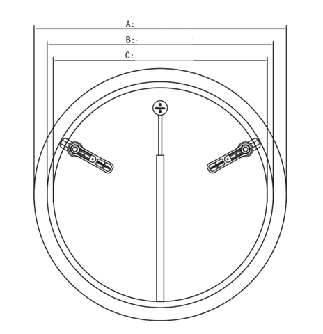Cửa Chớp, Cửa Sổ Trời Tàu Thuyền, Hình Tròn Đường Kính 525mm, mã BR-D525
