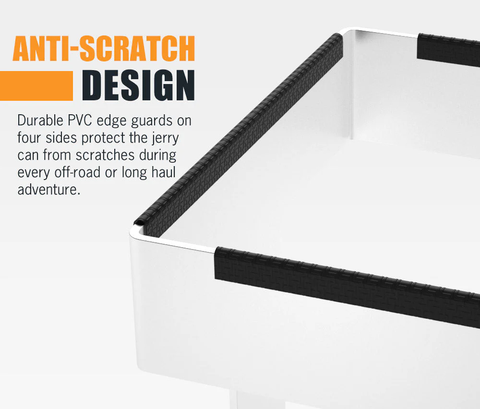 Giá Đỡ Thùng Xăng Dự Phòng, Chất Liệu INOX , kích Thước 36.4cm x 18.4cm x 23.2cm