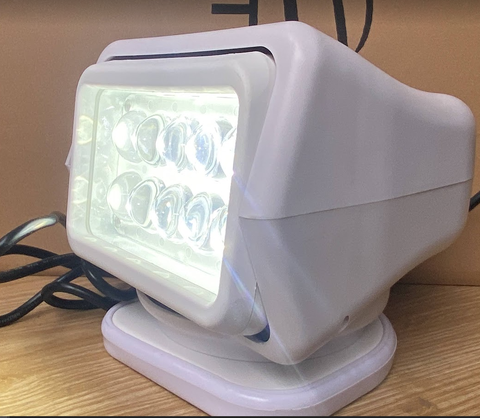 Đèn Pha LED 12V 50W, Điều Khiển Remote Không Dây Từ Xa, Màu Trắng, Dùng Cho Tàu Cano