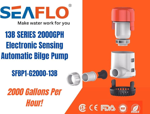 Bơm Nước Lườn Tự Động 2000 Gallon, 24V, Mã SFBP2-G2000-13B