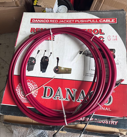 Dây Ga Số dài 6 Mét (6M), Dây Đỏ CHINA cao Cấp cho tàu cano , tàu thuyền, CBL6M