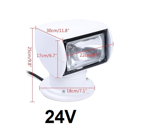 S40323-24V Đèn Pha Chiếu Luồng Cano 24V, Bóng Halogen, Màu Trắng, Hàng Mới 100%.