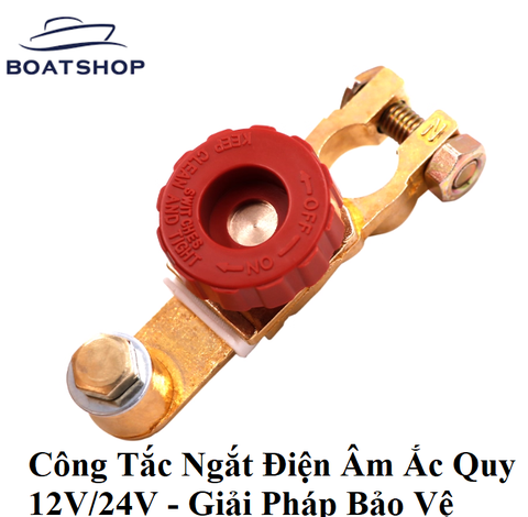 Công Tắc Ngắt Điện Ắc Quy Ô Tô 12/24V, dòng 125A - 500A, Có Cọc Nối Ắc Quy Tiện Lợi