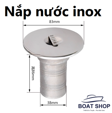 Nắp Nước Inox SS316, Nắp Vặn,  Đường Kính 38.1mm, Hàng Mới 100%, Mã S30603-33