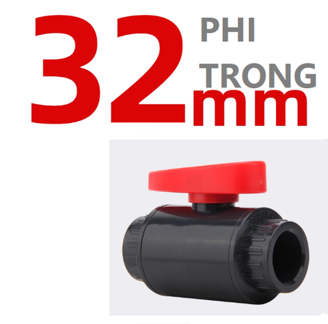 Van Khoá Ống Van bi Sanking PVC Phi Trong Dùng Cho Ống 20 25 32 50 63 75 110, Chuyên Cho Hồ Cá