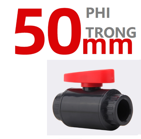 Van Khoá Ống Van bi Sanking PVC Phi Trong Dùng Cho Ống 20 25 32 50 63 75 110, Chuyên Cho Hồ Cá