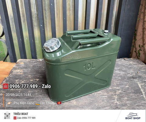 Can Đựng Xăng 10L Thép Siêu Bền Có Thể Đựng Xăng hoặc Dầu