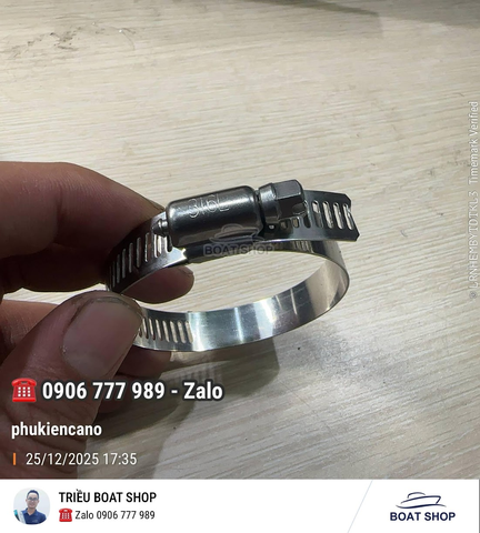 Cổ Dê Inox 316, Kích Thước  D: 40-64mm W: 12.7mm T: 0.6mm