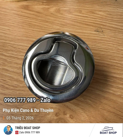 Khóa Nắp Hầm Tròn, Không Chìa Khóa, Dạng Gài  KT 65x35mm, Inox 316