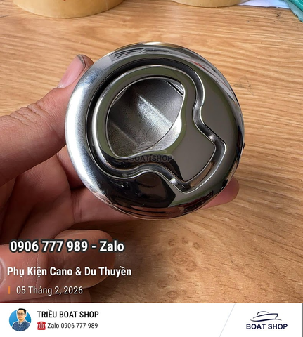 Khóa Nắp Hầm Tròn, Không Chìa Khóa, Dạng Gài  KT 65x35mm, Inox 316