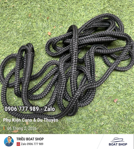 Dây Buộc Tàu Nylon phi 10mm, Dài 4M6 dùng cột tàu Cano, Treo Phao Đệm Chống Va, Mã BSR10