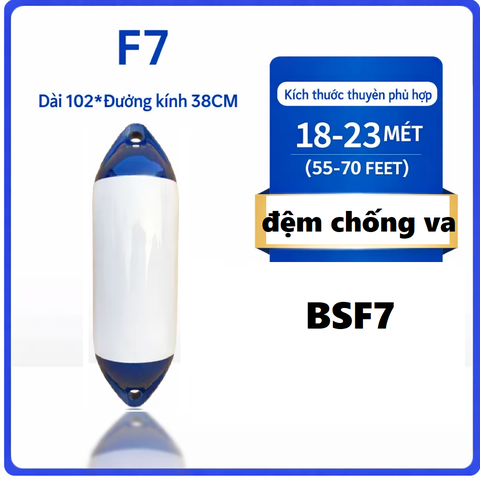 Đệm Chống Va đập cho tàu thuyền Boat Shop , mã BSF7 kích thước 12X38cm, phù hợp tàu dài 18-23 Mét hàng mới 100%