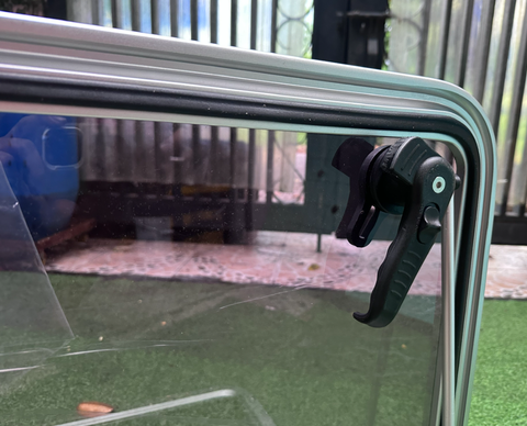 Cửa Nóc Khung Nhôm, Kính Acrylic, Kích Thước trong (442x442)mm, ngoài (507x507)mm, Mã: BS0095AA44, Dùng cho Tàu Thuyền, Không Hiệu, Hàng mới 100%