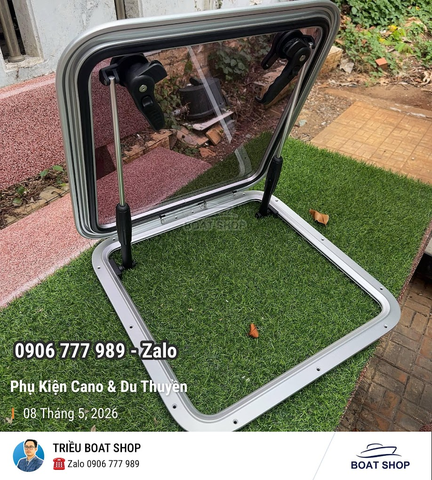 Cửa Chớp Nhôm, Kính Acrylic , Kích thước ngoài 425x425mm, kích thước trong 360x360mm, mã BS0095AA36 Hàng mới 100%