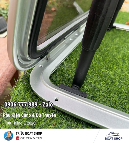 Cửa Chớp Nhôm, Kính Acrylic , Kích thước ngoài 425x425mm, kích thước trong 360x360mm, mã BS0095AA36 Hàng mới 100%