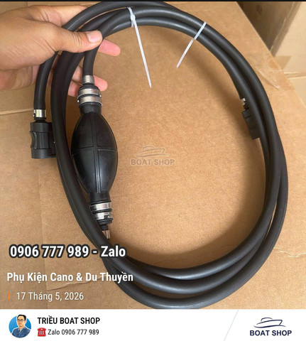 Dây Bo Bơm Bóp Tay, Dây Xăng Cano Dây Bo Bơm Bóp Tay, Ông Dẫn Nhiên Liệu Cano, Dây 3 mét, Phi ngoài 12mm,
