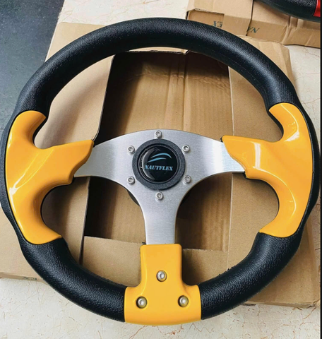 Bản sao của Vô Lăng Cano Bọc PU NAUTFLEX , Đường Kính 350mm, Màu Vàng