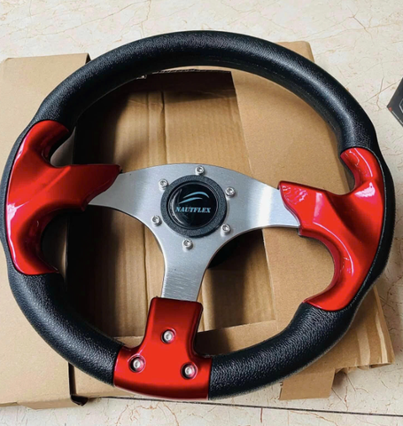 Vô Lăng Cano Bọc PU NAUTFLEX , Đường Kính 350mm, Màu Đỏ