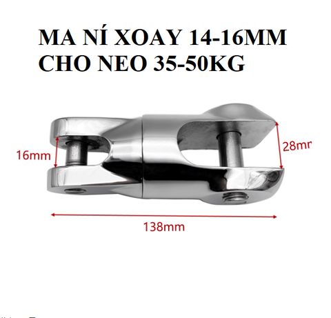 Ma Ní Xoay Cho Neo Tàu, Thép Không Gỉ 316, Mã LR01105