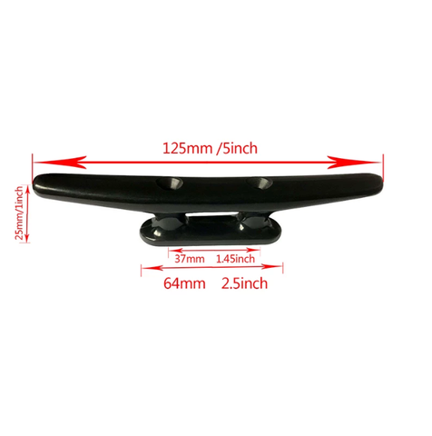 Cọc Bích Neo Nhựa Nylon, Màu Đen, Kích Thước 5 Inch ~ 128mm, Mã SF30370-3, Không Hiệu, NSX Boat Shop Marine, Hàng mới 100%